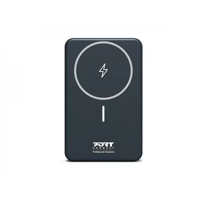 Port Designs 907005 belaidžio įkrovimo 10000 mAh išorinė baterija juoda