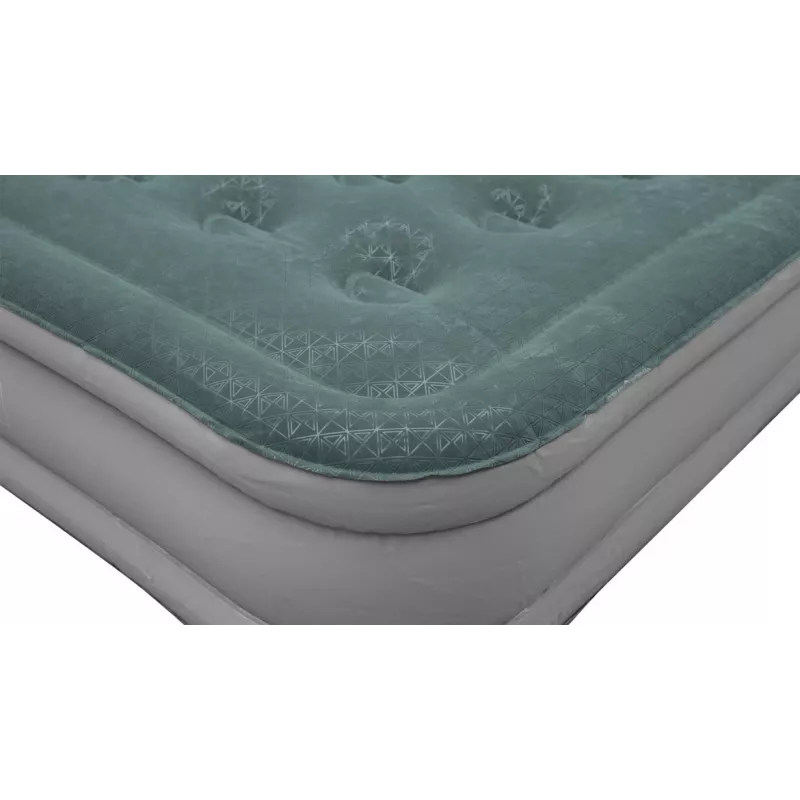 Viengulė pripučiama oro čiužinys Outwell 400114 — PVC, 800×2000×300 mm, žalia/pilka