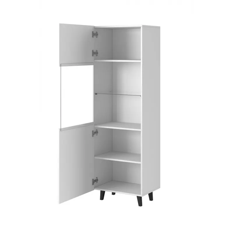 Spintelė cama meble PAFOS 60×40×182 cm balta matinė ant grindų statoma