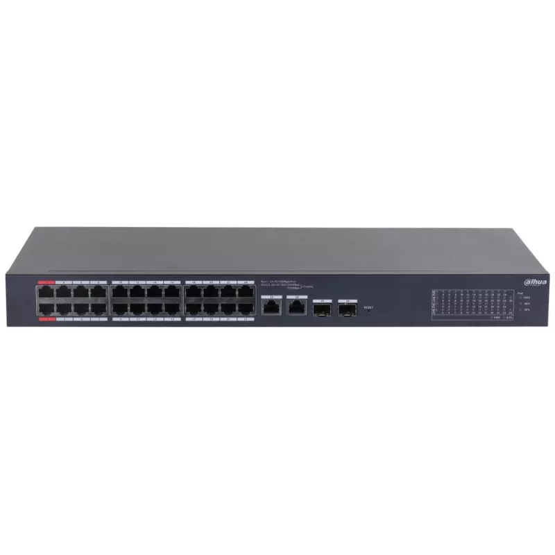 Dahua Technology DH-CS4226-24ET-240 tinklo komutatorius valdomas L2 Gigabit Ethernet (10/100/1000) Power over Ethernet (PoE) juodas