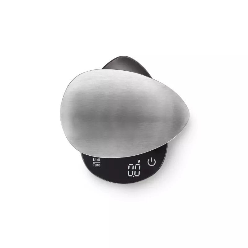 Virtuvinės svarstyklės Caso FinoCompact 03201 — 0,5 kg talpa, 1 g padala, LED ekranas, nerūdijantis plienas/juoda