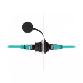 Tinklo kabelis DeLOCK RJ45 Cat.6A 1m Juodas
