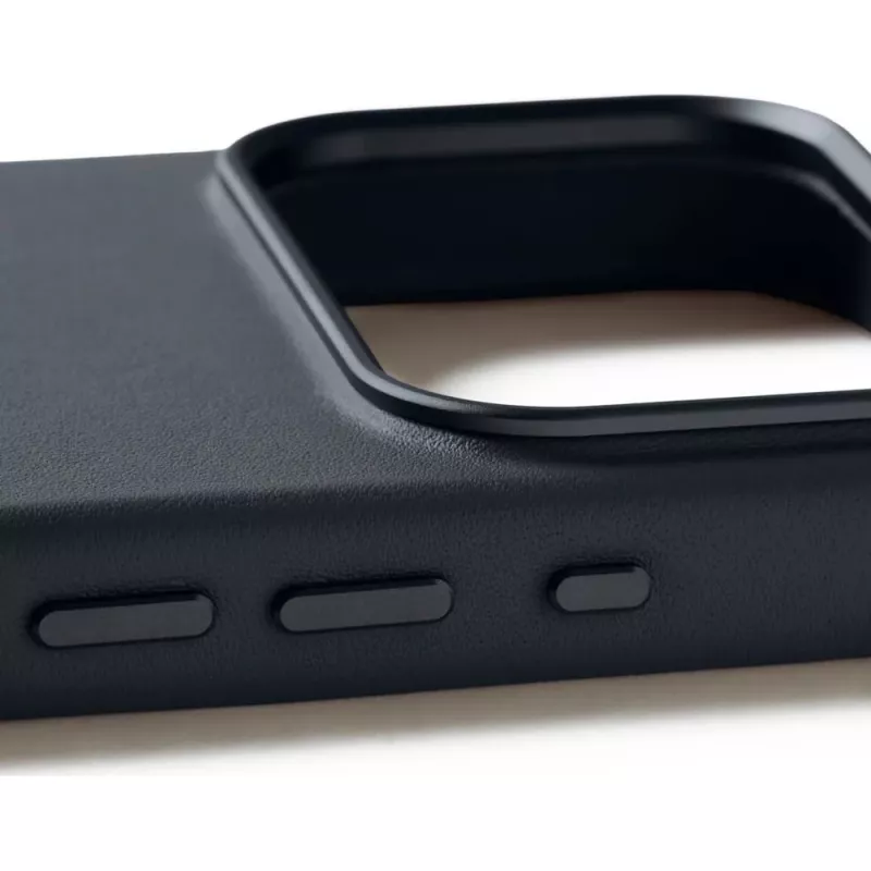 Mujjo pilna odinė dėklas MagSafe dėklas iPhone 17 Pro pilkas