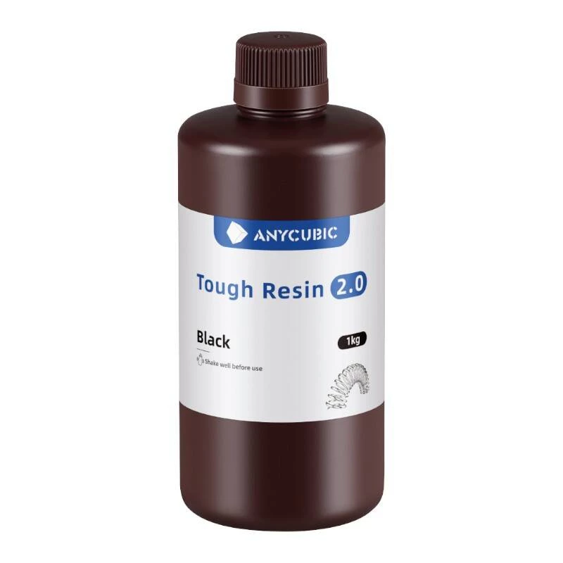 Fotopolimerinė derva AnyCubic Tough Resin 2.0 juoda 1 kg SRX2BK-101A