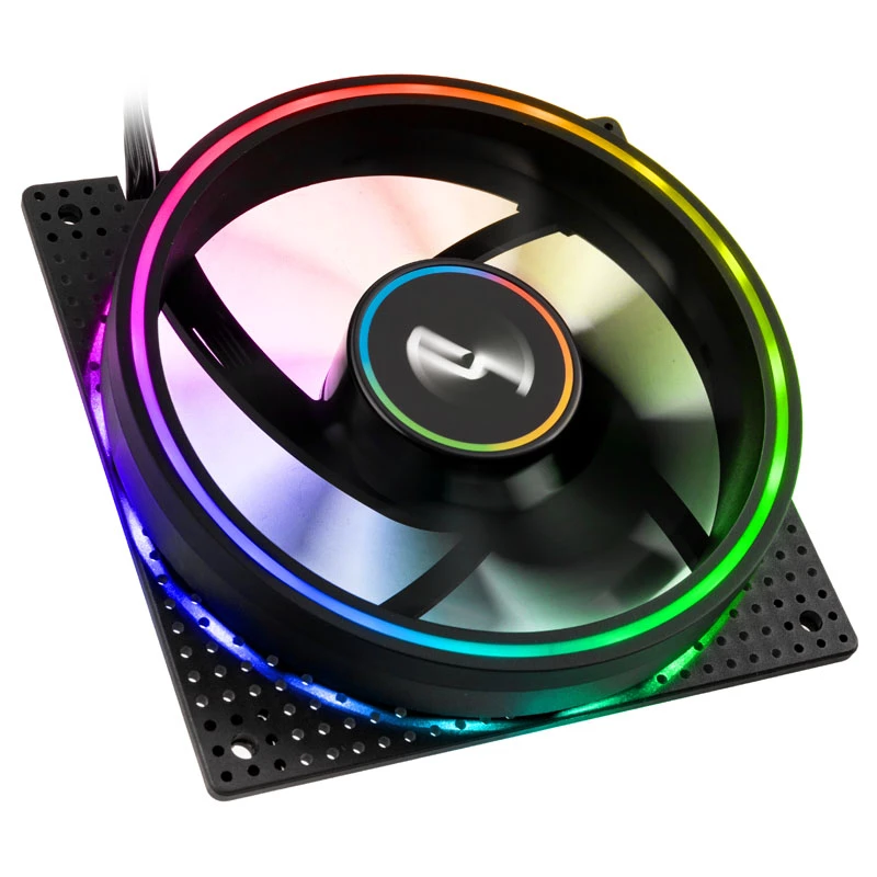Ventiliatorius Cryorig Crona S 120 mm Juoda — 3 vnt. pakuotė, 400–1700 RPM, 60,6 cfm, 2,65 mmH₂O