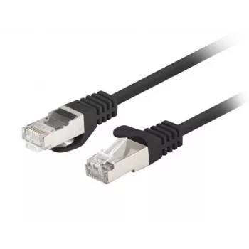 Lanberg kabelio komutacinis kabelis Cat.6 Ftp 0,5 m juodas Fluke Passato pakuotėje 10 vnt. (F/UTP, CAT6, 0.50m), tinklo kabelis