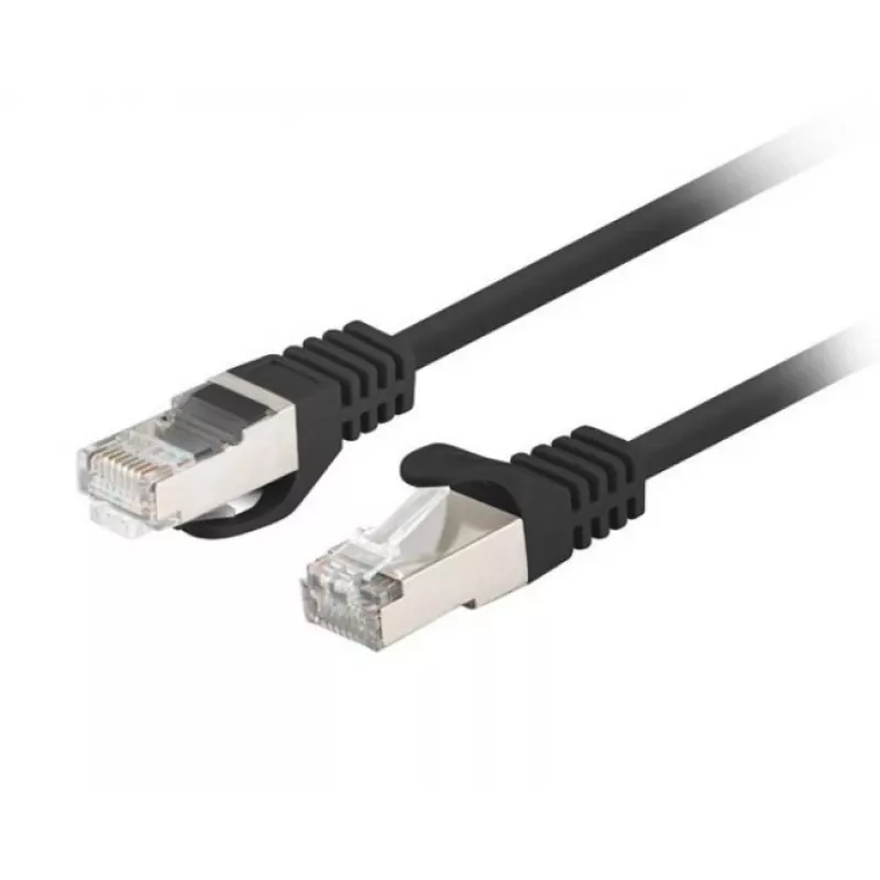 Lanberg Laidas Patch Cat.6 Ftp 0,5 M Juodas Fluke Passato Pakuotė Po 10 Vnt. (F/UTP, CAT6, 0,50m), Tinklo Laidas