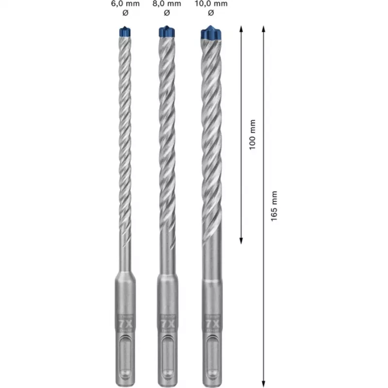 Bosch 2 608 900 196 grąžtas, smūginis grąžtas, 3 vnt.