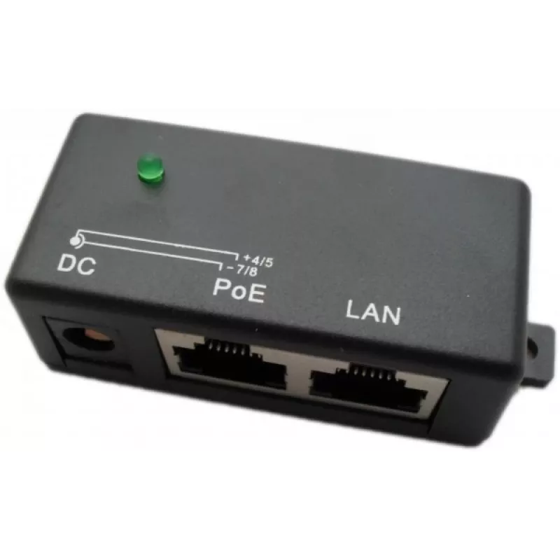 PoE injektorius Extralink 1 prievadas 100Mb/s RJ45