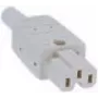 Elektrinis maitinimo kištukas C15 Bachmann 916.970 Pilkas