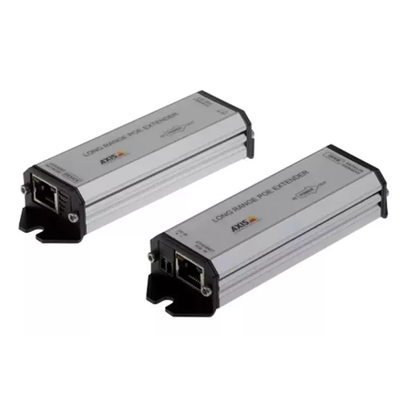 AXIS Long range PoE Extender kit - Retransliatorius - 100 Mb LAN - 10Base-T, 100Base-TX - RJ-45 / RJ-45 - iki 1 km