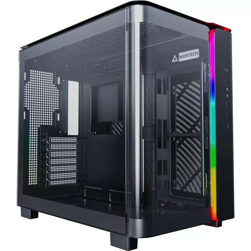 Montech KING 95 Midi-Tower, grūdintas stiklas, ARGB - juoda