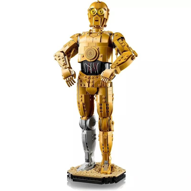 LEGO konstruojama figūrėlė Star Wars C-3PO modelis 75398 — 1 138 detalės, 380 mm aukščio kolekcinis eksponatas