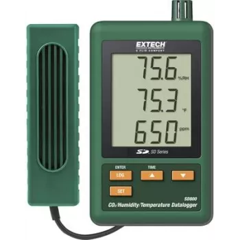 EXTECH SD800 CO2/drėgmės/temperatūros duomenų kaupiklis, duomenų registratorius, nuo 0,0 iki 50,0 °C (SD800)