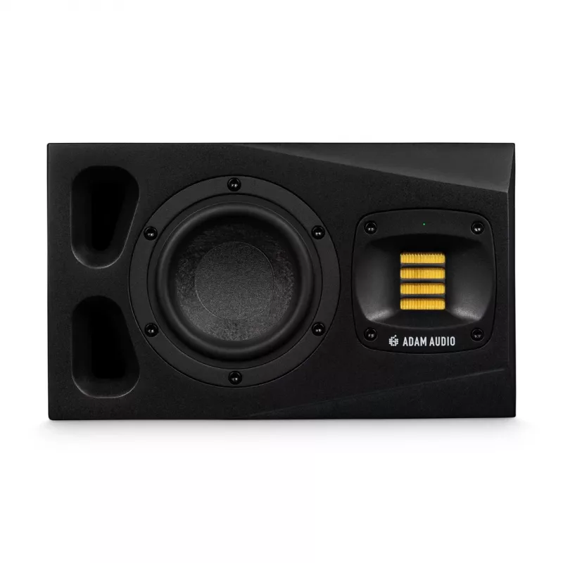 Studijiniai monitoriai ADAM AUDIO A4V Juoda, 2 krypčių, 90 W RMS, 4 colių žemų dažnių garsiakalbis, LED ekranas, montuojami į stovą