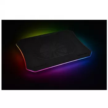 Thermaltake Massive 20 RGB nešiojamojo kompiuterio aušinimo padėklas su 200 mm ventiliatoriumi, 10-19 colių, juodas