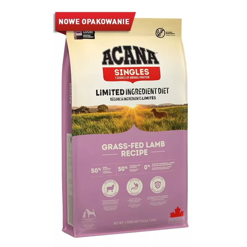 ACANA Singles Grass-Fed Lamb - sausas šunų maistas - 11,4kg