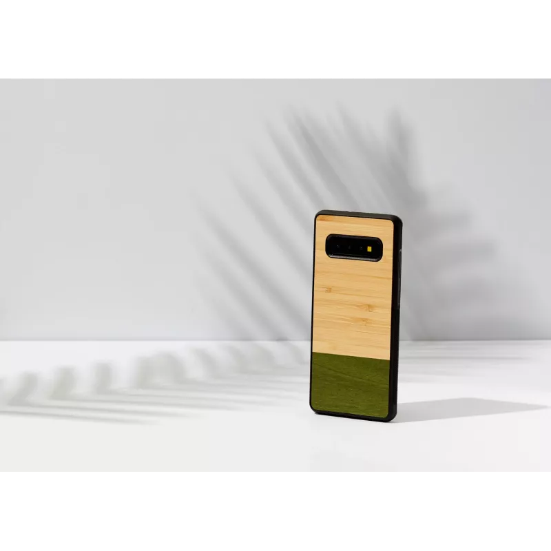 man and wood telefono dėklas Samsung Galaxy S10 Plus — bambukų miškas, juodas