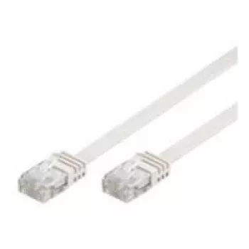 Wentronic Goobay CAT 5e plokščias pataisų kabelis, U/UTP, baltas, 3 m - CCA vario mišinys (93360)