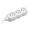 TRACER PowerCord ilginimo laidas 1,5 m, 3 kištukiniai lizdai, baltas