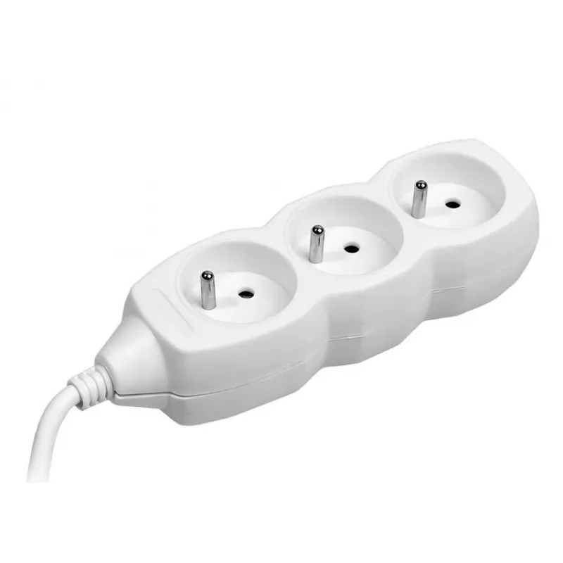 TRACER PowerCord ilginimo laidas 1,5 m, 3 kištukiniai lizdai, baltas