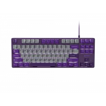 NATEC Fury Gaming klaviatūra Kanabo K2 US white-backlit mechanical Pilka-purple