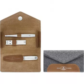 Manikiūro/pedikiūro dovanų rinkinys ZWILLING 97698-005-0 pilkas nerūdijantis plienas 3 priedai