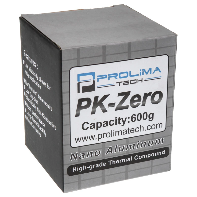 Termopasta PROLIMATECH PK-Zero, šilumos laidumas 8 W/m·K, svoris 600 g