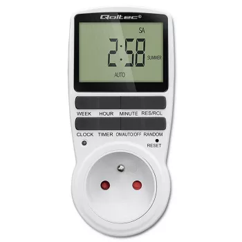 Elektroninis laikmatis QOLTEC PC0628 su LCD ekranu, 24 valandų atgalinė atskaita