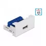 USB 2.0 Type-A moteriška jungtis prie gnybtų bloko DeLOCK Easy 45 modulis