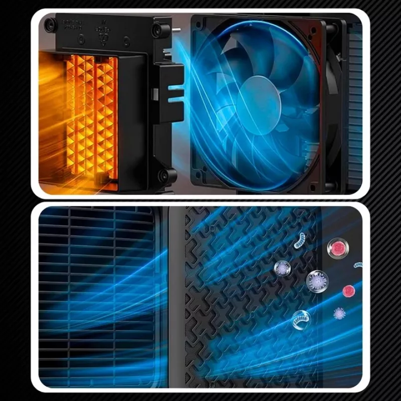 Extralink keraminis elektrinis bokštinis šildytuvas 1500W LED nuotolinio valdymo pultas