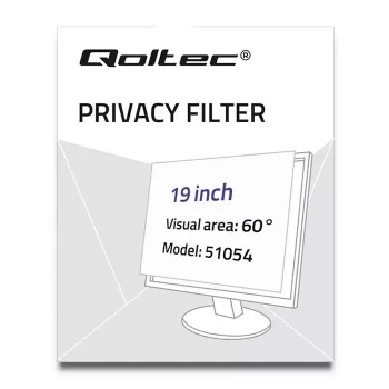 Qoltec 51054 ekrano privatumo filtras 48,3 cm (19) Nešiojamam kompiuteriui