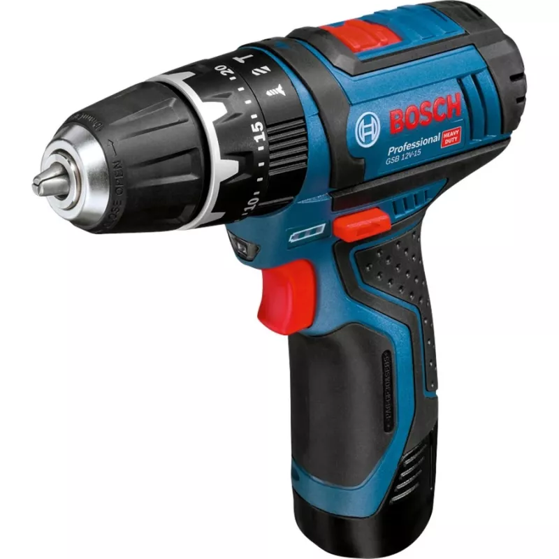 Bosch GSB 12V-15 Professional 1300 RPM juoda, mėlyna