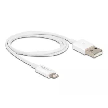 USB duomenų ir maitinimo kabelis DeLOCK 83000, skirtas iPhone, iPad, iPod, baltas, 1 m