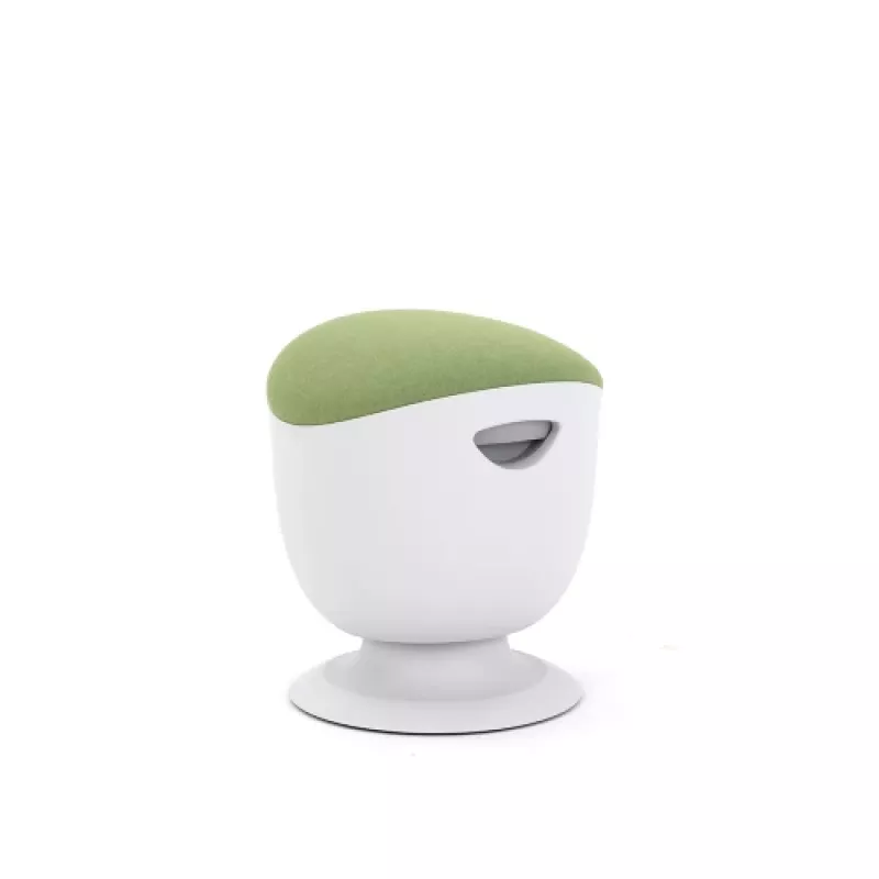 Up Up Seul ergonominis balansinis taburetė Balta, D42 Žalias audinys