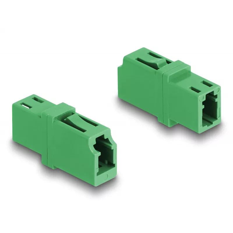 Skaidulinės optikos adapteris LC Simplex lizdas į LC Simplex lizdas APC žalias DeLOCK 87984