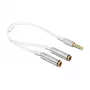 Audio kabelis DeLOCK 65576 0,25 m 3,5 mm 2 x 3,5 mm baltas