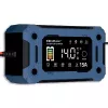 Išmanusis 12V 15A QOLTEC įkroviklis su mikroprocesoriumi ir LCD — AGM, GEL, SLA, EFB, LiFePO4 akumuliatoriams