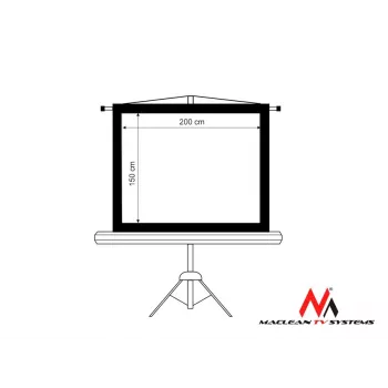 Projekcinio ekrano trikojo stovas MACLEAN MC-595 200×150 cm (100 col.) 4:3