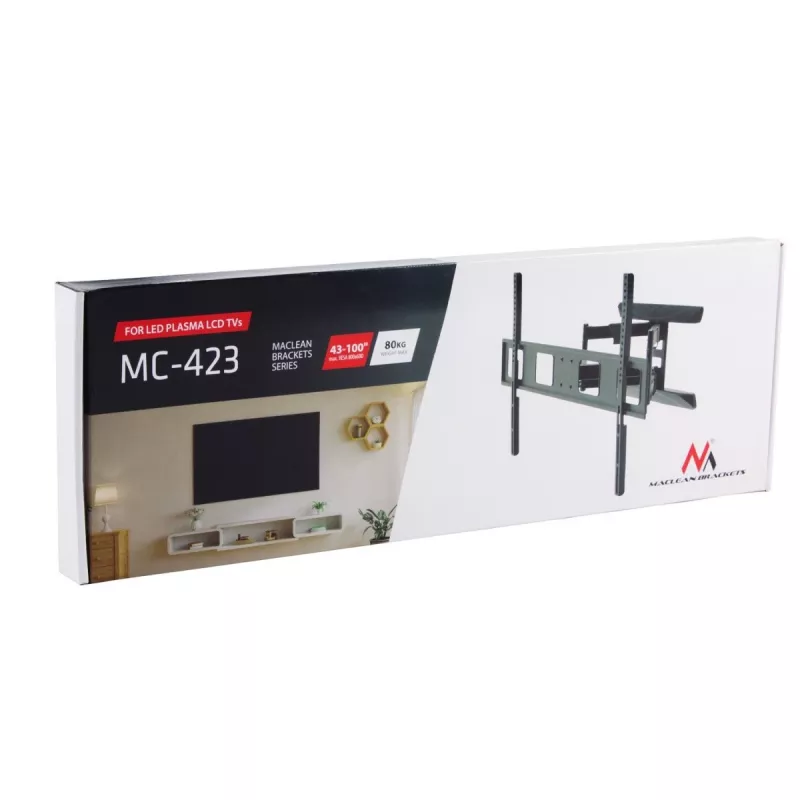 TV sieninis laikiklis MACLEAN MC-423 43–100 colių ekranams, keliamoji galia 80 kg