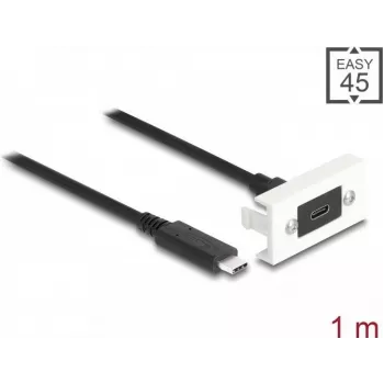 DeLOCK Easy 45 modulis SuperSpeed USB 10 Gbps USB Type-C lizdas į USB Type-C kištuką 1m