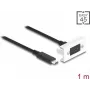 DeLOCK Easy 45 modulis SuperSpeed USB 10 Gbps USB Type-C lizdas į USB Type-C kištuką 1m