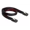 SAS kabelis DeLOCK 83073 0,1 m juodas ir raudonas