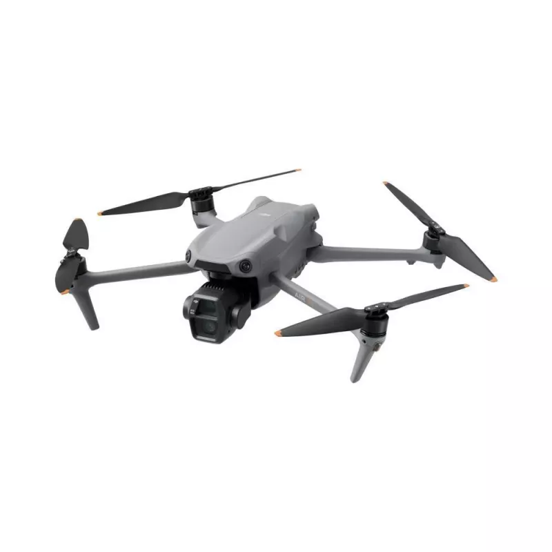 Kvadrokopteris DJI Air 3s — 4 rotorių dronas, 50 MP kamera, 3840×2160 vaizdo įrašas, 27 m/s, 32 000 m nuotolis, 4276 mAh baterija, 42 GB vidinė atmintis, pilka
