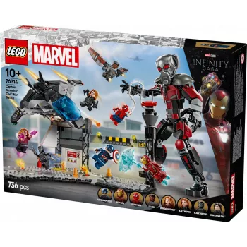 LEGO MARVEL 76314 Kapitonas Amerika: Pilietinio karo mūšis