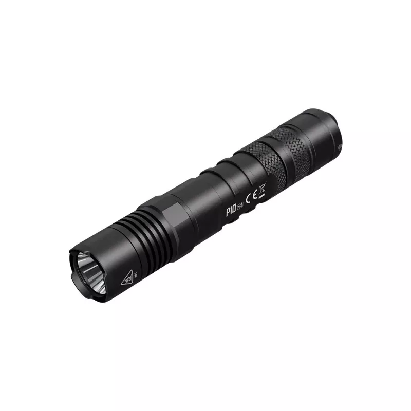 Taktinis žibintuvėlis Nitecore P10 V2 — 1000 lm, IP68 atsparus vandeniui, smūgiams, 95 g, suderinamas su 18650/CR123