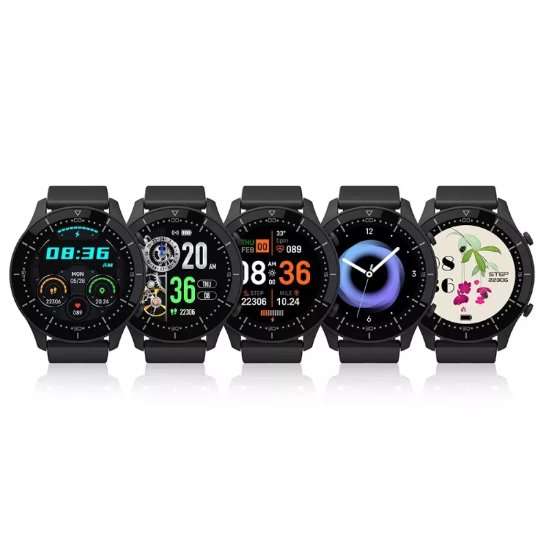 Išmanusis laikrodis MEDIA-TECH MT870 — 1,3 colio (3,3 cm) IPS jutiklinis ekranas, 51 mm korpusas, Bluetooth, juodas