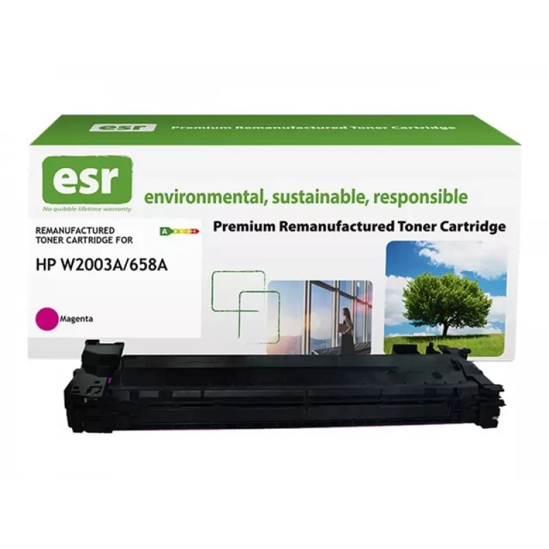 ESR dažų kasetė, suderinama su HP W2003A, juoda, atnaujinta, 6 000 puslapių