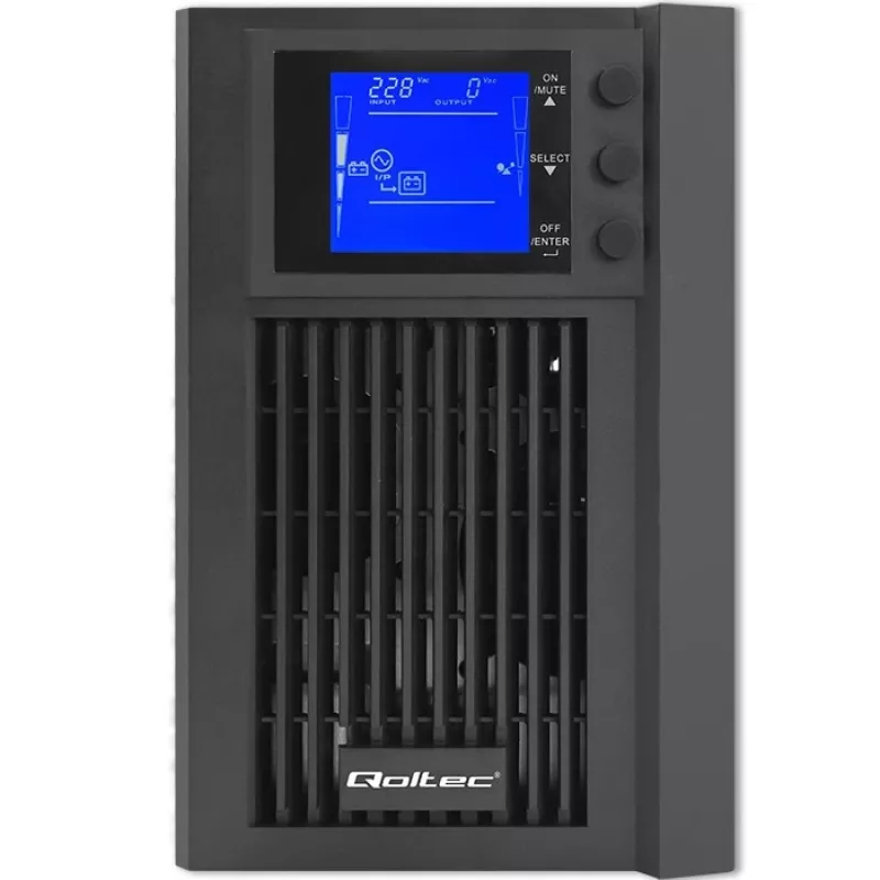 Nepertraukiamo maitinimo šaltinis QOLTEC 53981 On line 2kVA, 2000 VA galia