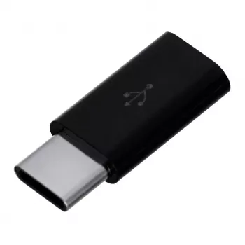 Savio AK-31 / B kabelio sąsajos/jungties adapteris Micro USB USB 3.1 Type C Juoda